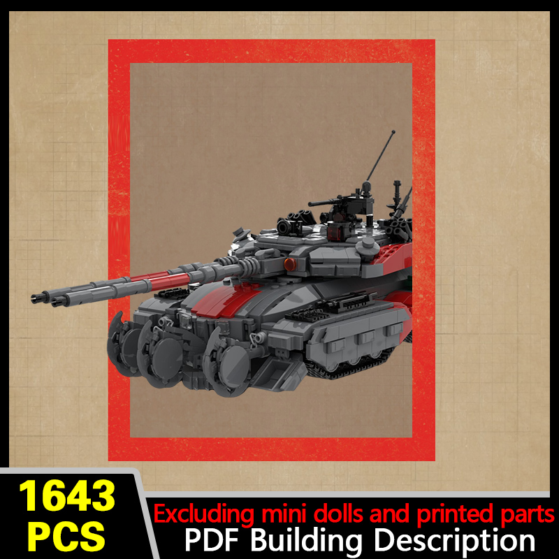 Heavy Equipment Armor - โมเดลรถถังหุ้มเกราะหนัก ชุดตัวต่อ MOC อุปกรณ์สงคราม เทคโนโลยีแบบโมดูลาร์ ของขวัญวันหยุด