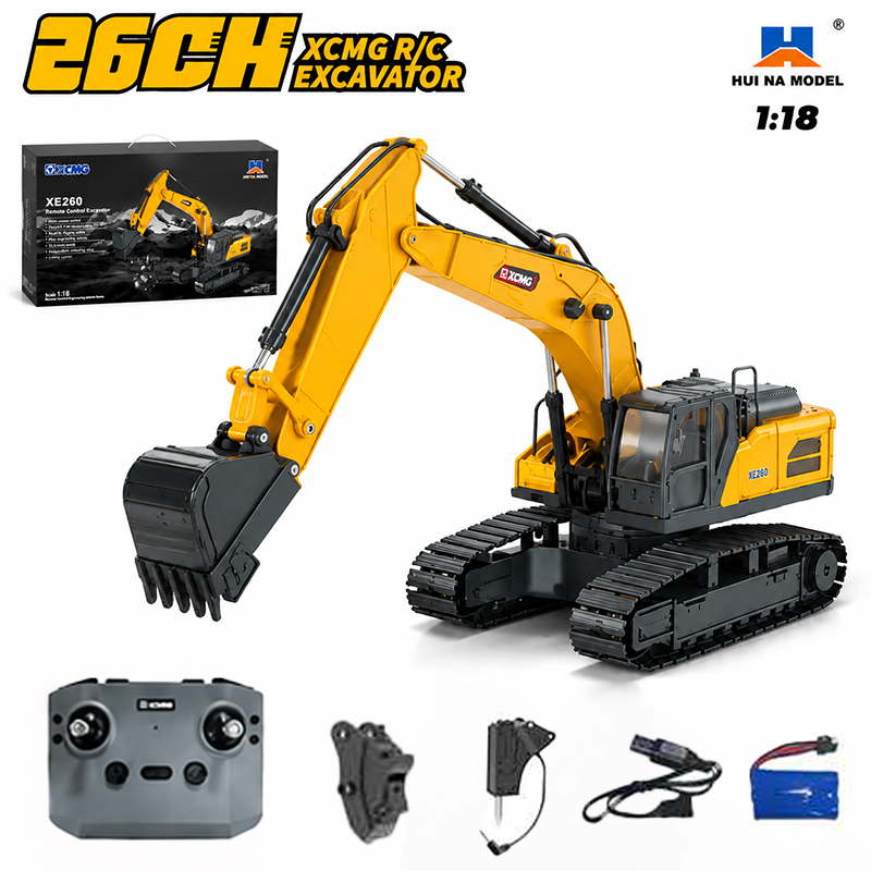 Heavy Equipment Games - HUINA 1/24 XE1260 รถขุด RC โลหะผสม