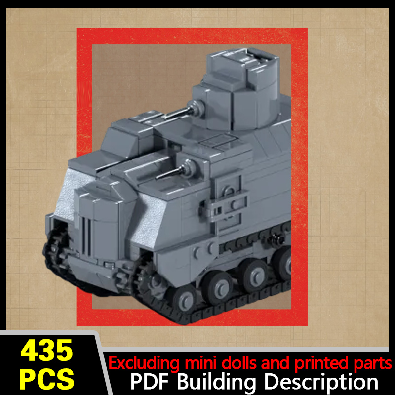 Heavy Equipment Armor - โมเดลรถถังหุ้มเกราะหนัก NI ชุดตัวต่อ MOC อุปกรณ์สงคราม เทคโนโลยีแบบโมดูลาร์