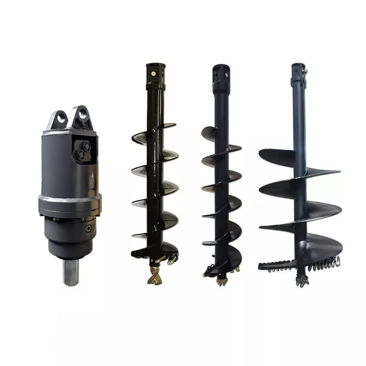 Auger Drill Attachment - เครื่องเจาะดินสำหรับรถขุดขนาดเล็ก ราคาโรงงาน อุปกรณ์เจาะดินไฮดรอลิก