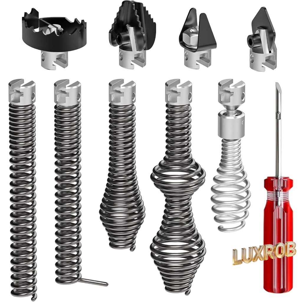 Auger Drill Attachment - ชุดอุปกรณ์ตัดท่อระบายน้ำ 10 ชิ้น ขนาด 16 มม.