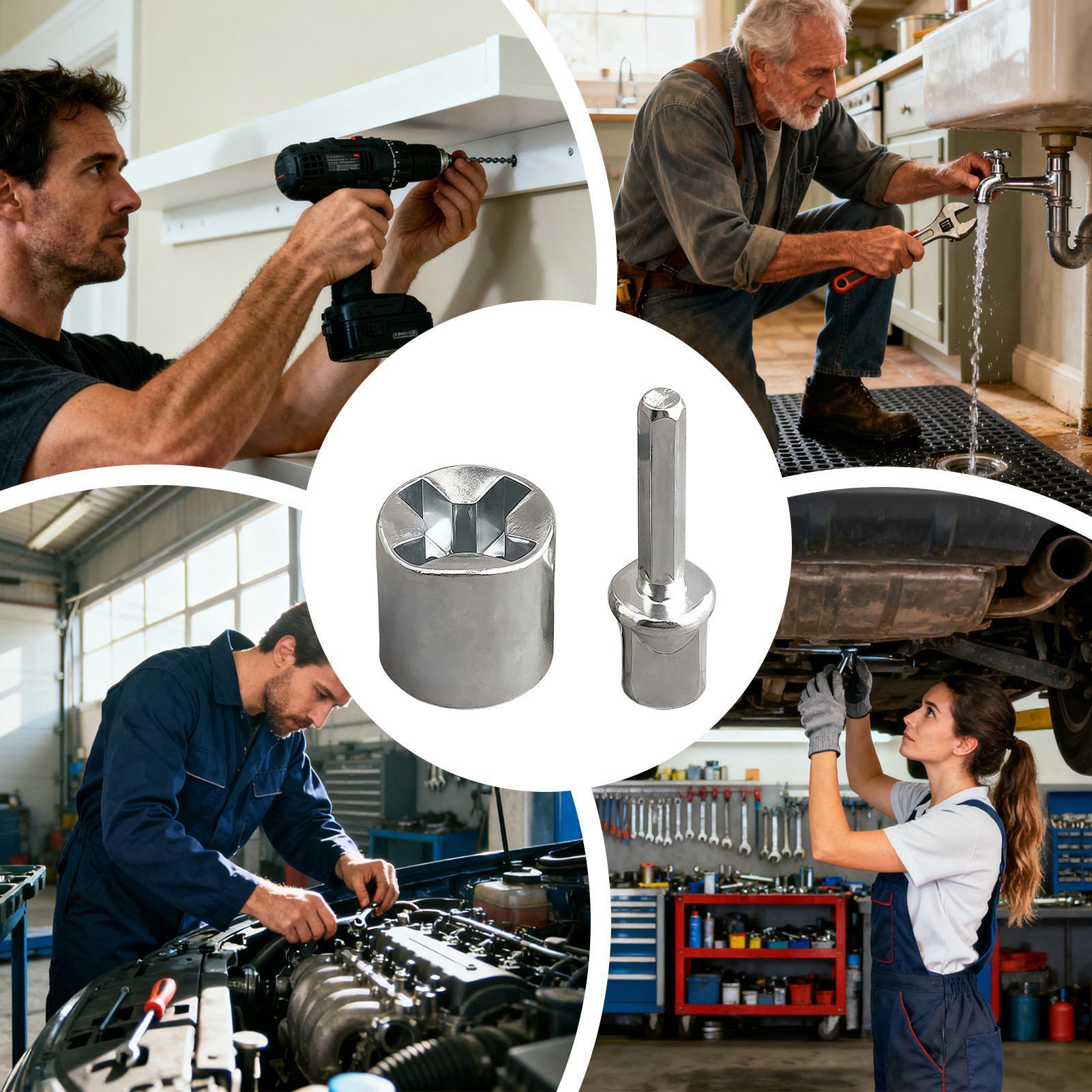 Auger Drill Attachment - อะแดปเตอร์สว่านเจาะสำหรับรถพ่วง อเนกประสงค์ ทำจากเหล็ก ป้องกันสนิม ใช้ได้กับรถบ้าน เรือ