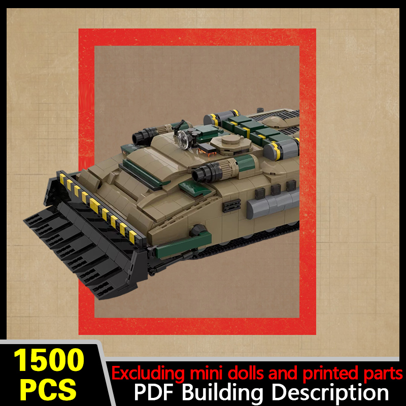 Heavy Equipment Armor - โมเดลยานพาหนะหุ้มเกราะหนัก MOC บล็อกตัวต่อ อุปกรณ์สงคราม เทคโนโลยีแบบโมดูลาร์ ของขวัญวันหยุด