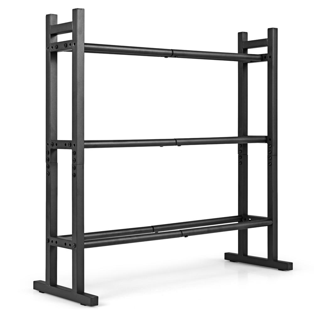 Heavy Equipment Gym - ชั้นวางดัมเบล 3 ชั้นแบบ Heavy Duty, ชั้นวางเก็บน้ำหนักเหล็กเคลือบผงพร้อมความจุ