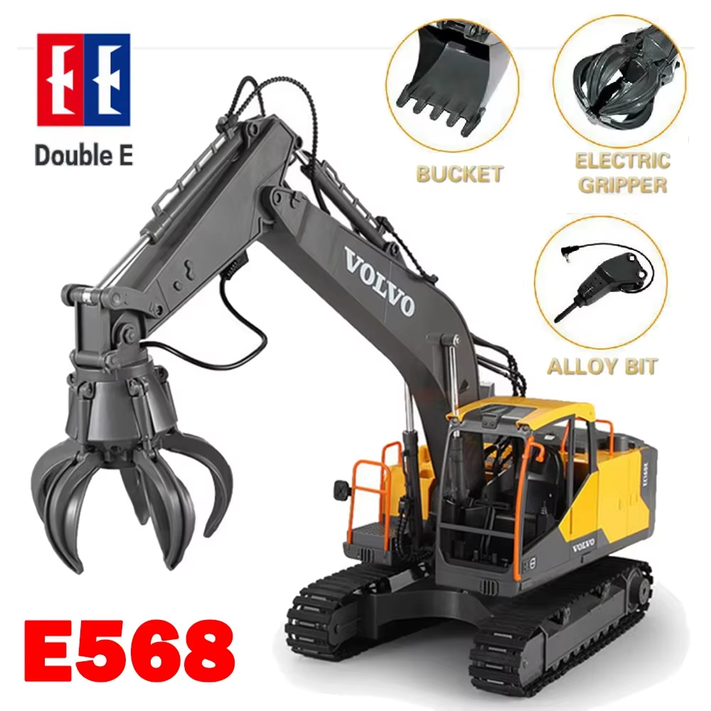 Heavy Equipment Games - Double E E568 RC ขุดเจาะ 1/16
