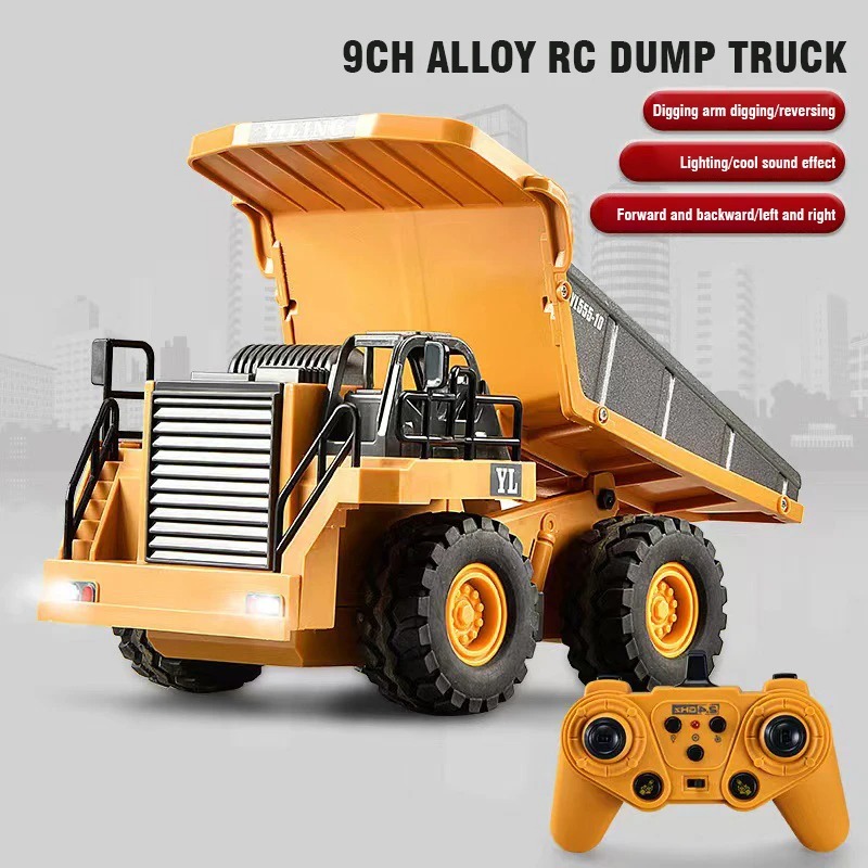 รถบรรทุกขุดดิน RC 9CH โลหะผสม  - Heavy Equipment Games บทวิจารณ์และราคา