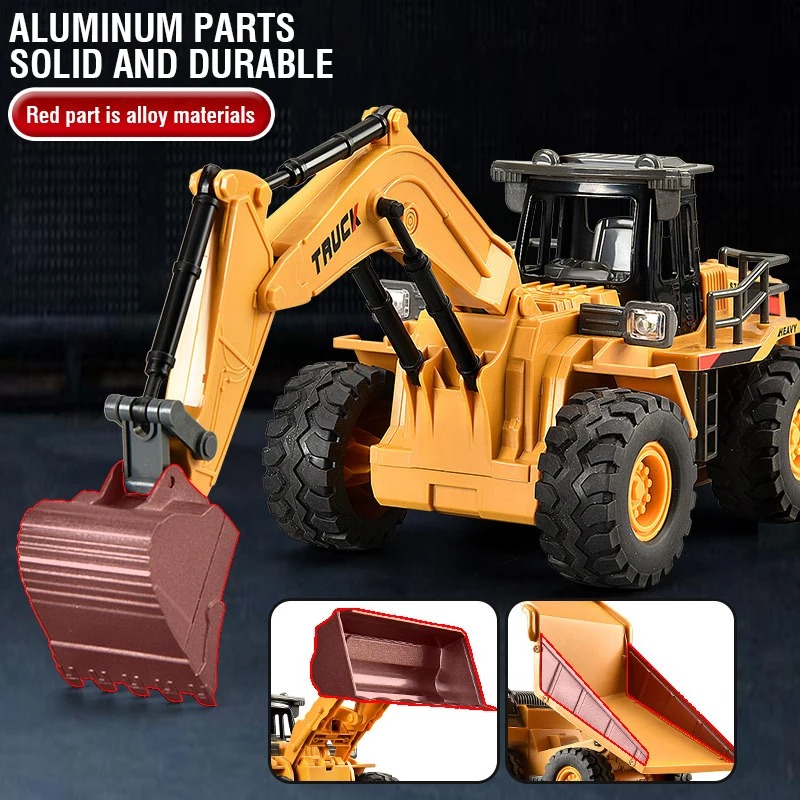 รถบรรทุกขุดดิน RC 9CH โลหะผสม  - Heavy Equipment Games บทวิจารณ์และราคา