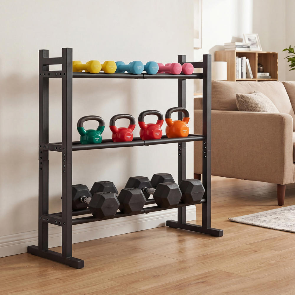 ชั้นวางดัมเบล 3 ชั้นแบบ Heavy  - Heavy Equipment Gym บทวิจารณ์และราคา