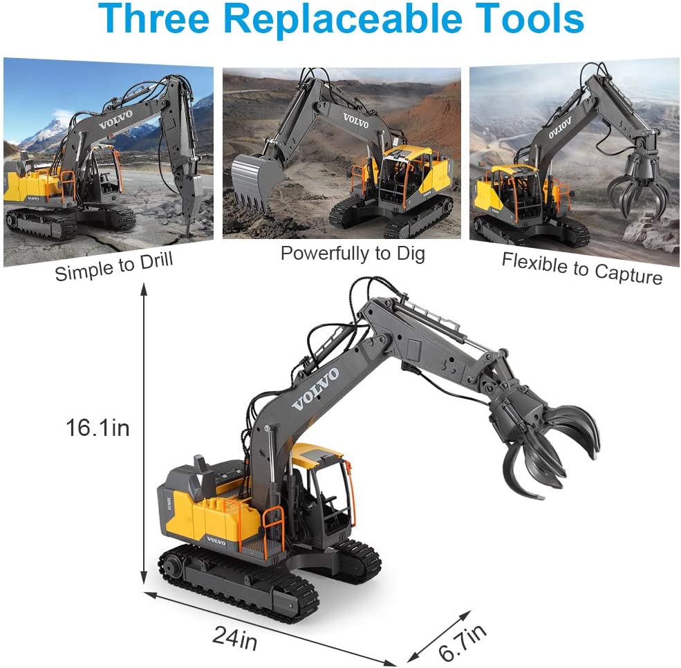 Double E E568 RC ขุดเจาะ 1/16  - Heavy Equipment Games บทวิจารณ์และราคา